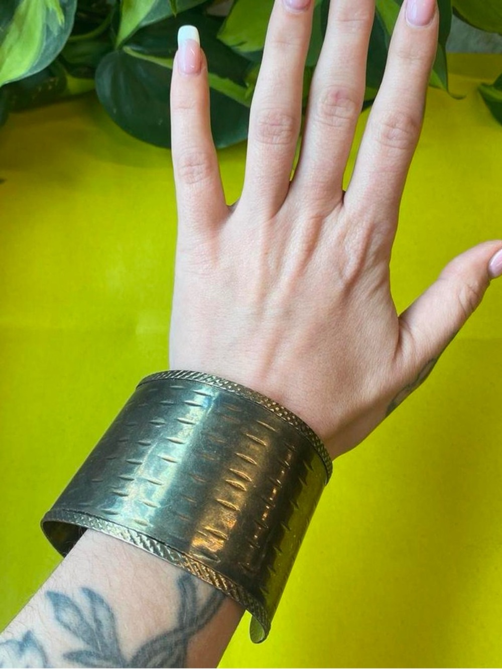 Vintage Silver Chunky Arm Cuff Bracelet